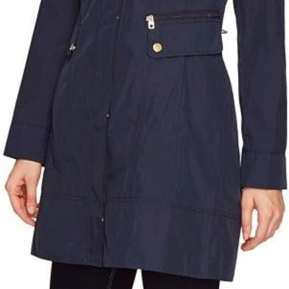 Cole Haan Women’s Rain Jacket in Indigo Sz L EUC - Picture 5 of 10
